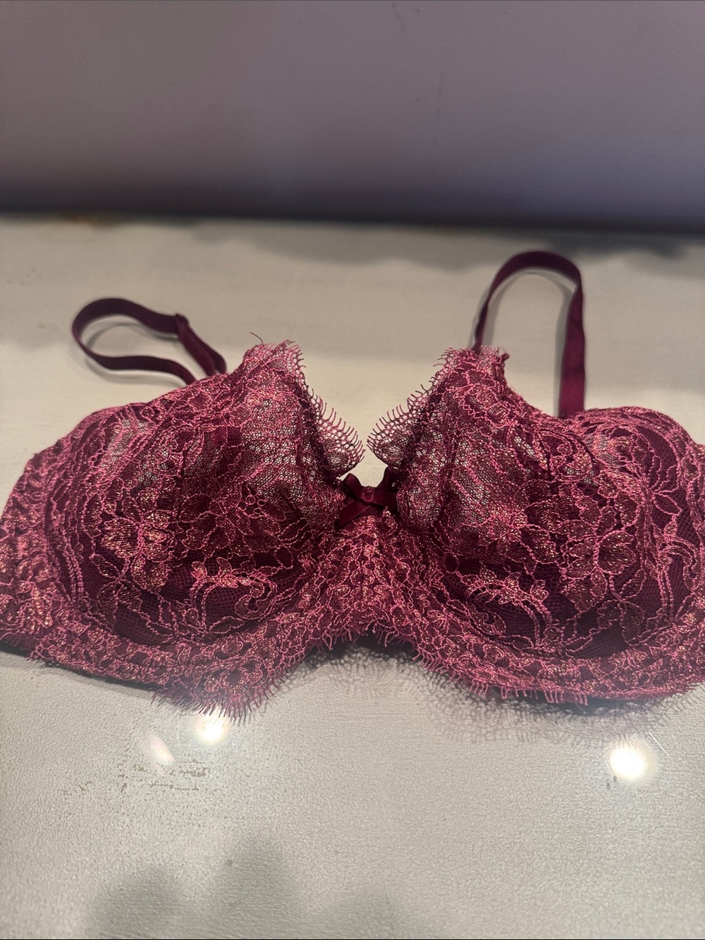 Victoria's Secret Plum Lace Underwire Bra